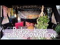 Boho Jeep Wrangler Transformation--Perfect for Cozy Picnics &amp; Drive Ins!