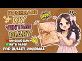 How to make vintage diary for journal/ diy easy diary with paper ❌no glue gun ✅with paper/ paper diy