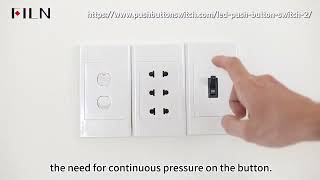 FILN Metal 19MM Momentary Push Button Classic Style, 5 Color 6PIN Switch Wealth