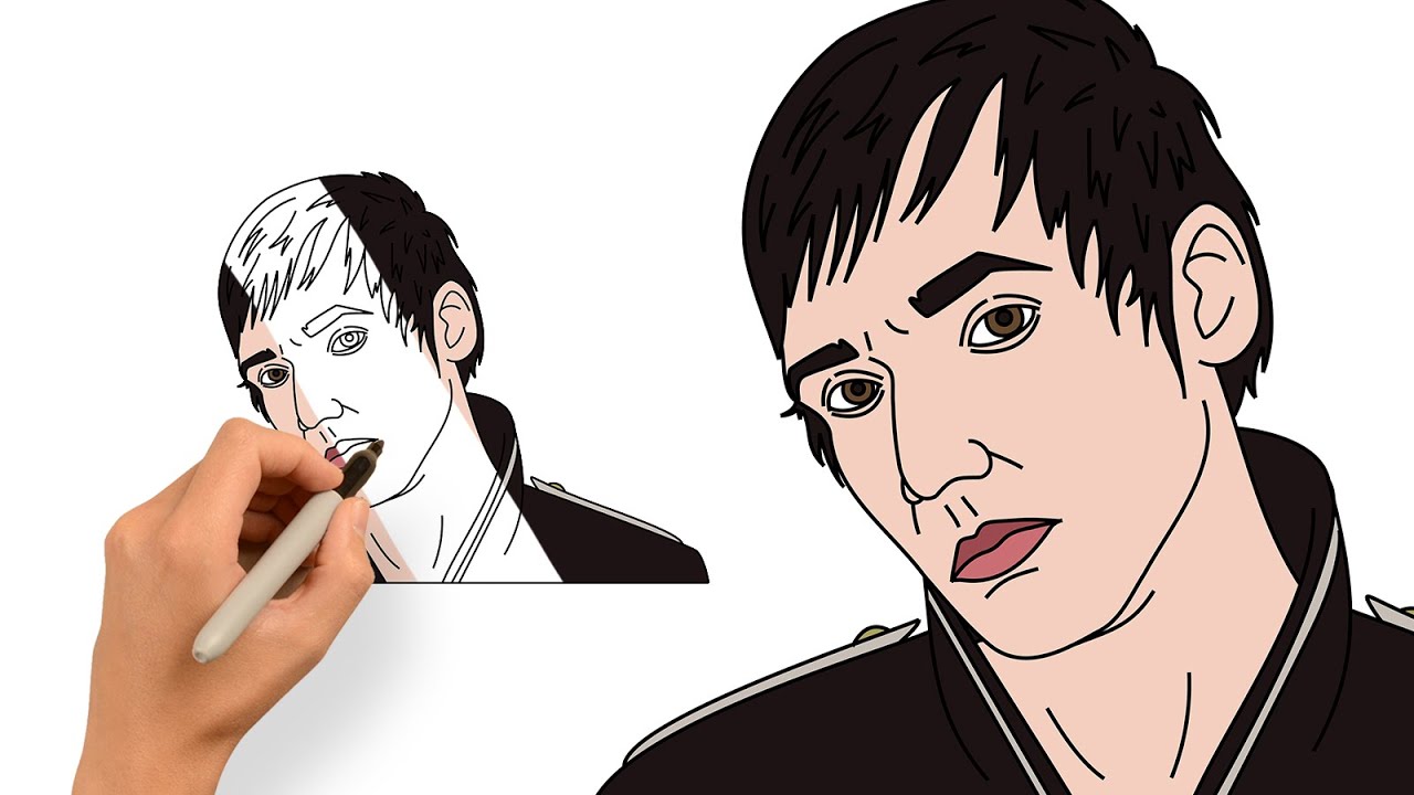 Drawing Mikey Way (2006) | My Chemical Romance Sharpie Art Tutorial
