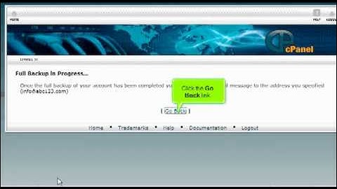 How to use the backup feature in cPanel
