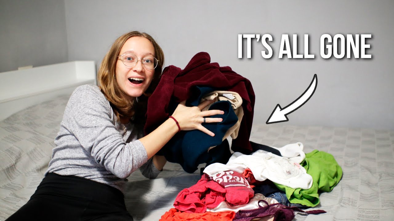 ?I Decluttered 90% Of My Extra Clothes | WARDROBE DECLUTTER (ft. @AnjasArtWorld )