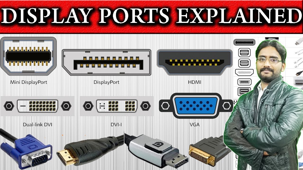 Difference Between RCA, VGA, DVI, HDMI, DISPLAYPORT and THUNDERBOLT ...