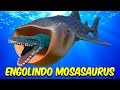 TUBARÃO BALEIA ENGOLE UM MOSASAURUS | Feed and Grow: Fish