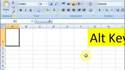 Lesson # 42 The Alt Key Microsoft Office Excel 2007 TutorialUrdu & Hindi   YouTube