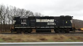 (4K) Chasing NS 056 Along the NS Springfield-Hannibal District