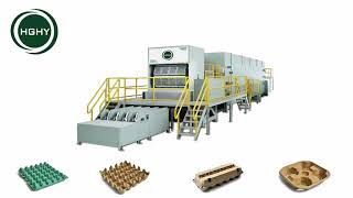 Full automatic fruit tray rotary production line sytem  apple tray