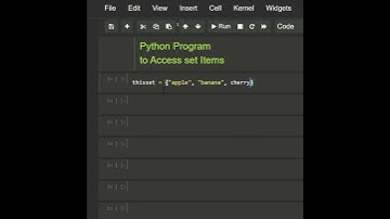 #python program to access set items