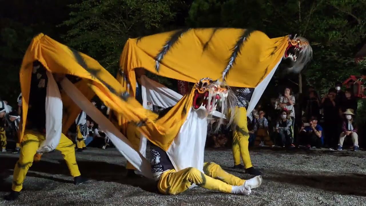 令和６年　大槌稲荷神社祭典　前夜祭　城山虎舞
