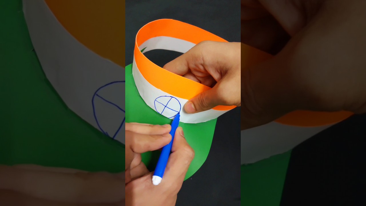 Make Independence Day 🇮🇳 Tricolor Hat 🧢 Craft 