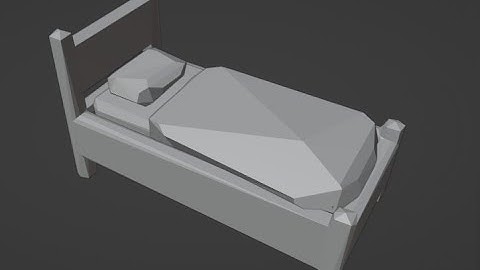 basic tutorial: make low poly bed in blender, free download object in this video