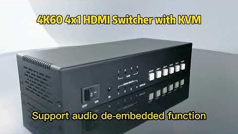 Wolfpack 4K60 4X1 HDMI KVM Multiviewer Switcher