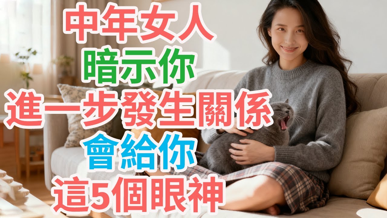 中年女人，暗示你進一步發生關係，會給你這5個眼神！| #文夢有約 #心理健康 #女人心理 #讀懂女人 #戀愛 #情感 #两性关系 #爱情 #發生關係 #情感 #爱情#婚姻  #出軌 #