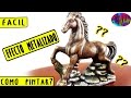 Como pintar ceramica -  caballo con efecto metalico -  How to paint a horse with a metallic effect