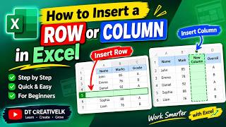 How to Insert a Row or Column in Excel 2026 | Quick & Easy Tutorial #excel