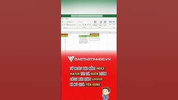 Cách xài hàm INDEX MATCH trong Excel #daotaotinhoc #tinhocvanphong #excel