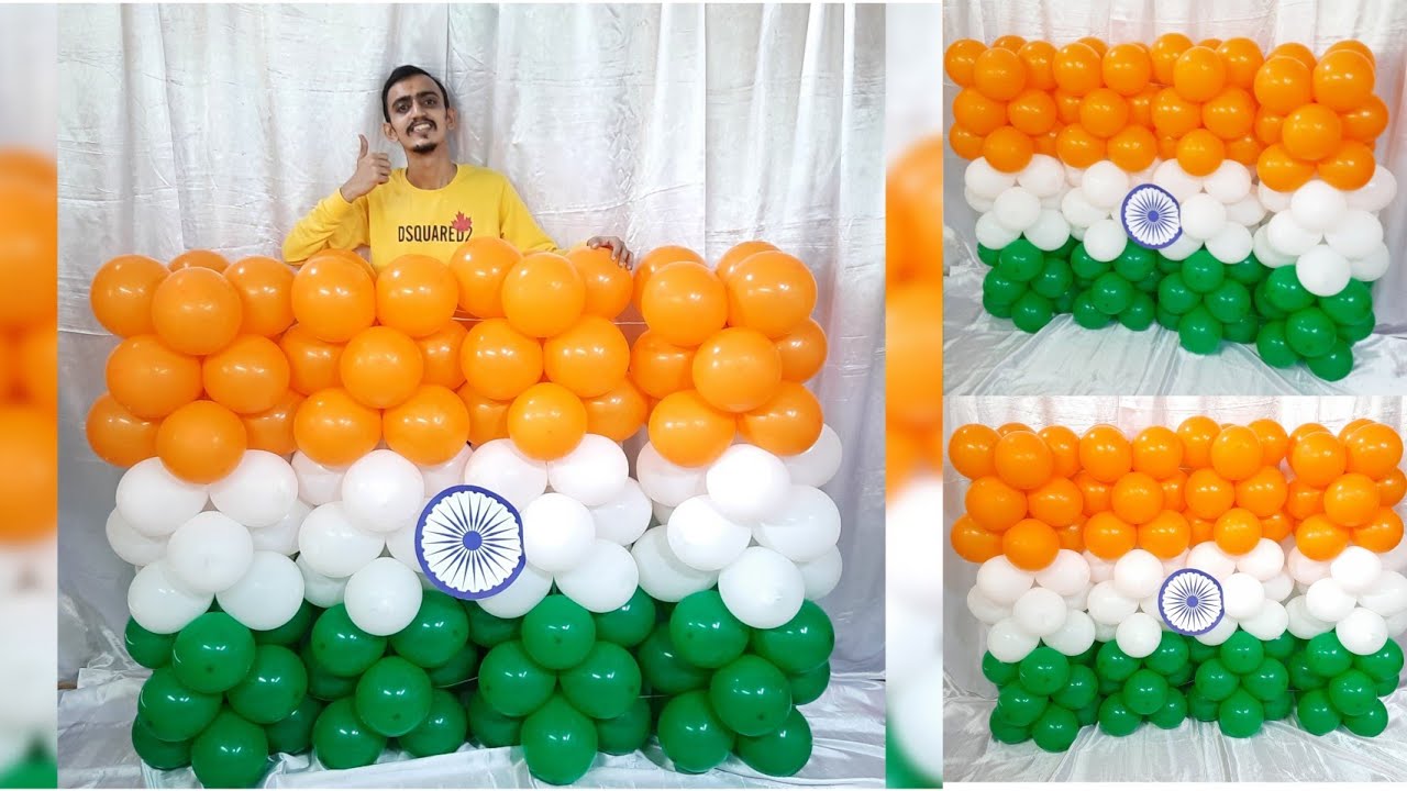 15 August Independence Day Decoration Idea Flag With Balloon 15-august-independence-day-decoration-idea-flag-with-balloon