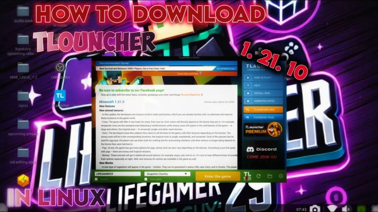 TLauncher for Linux: Quick Download & Install (Latest) - YouTube
