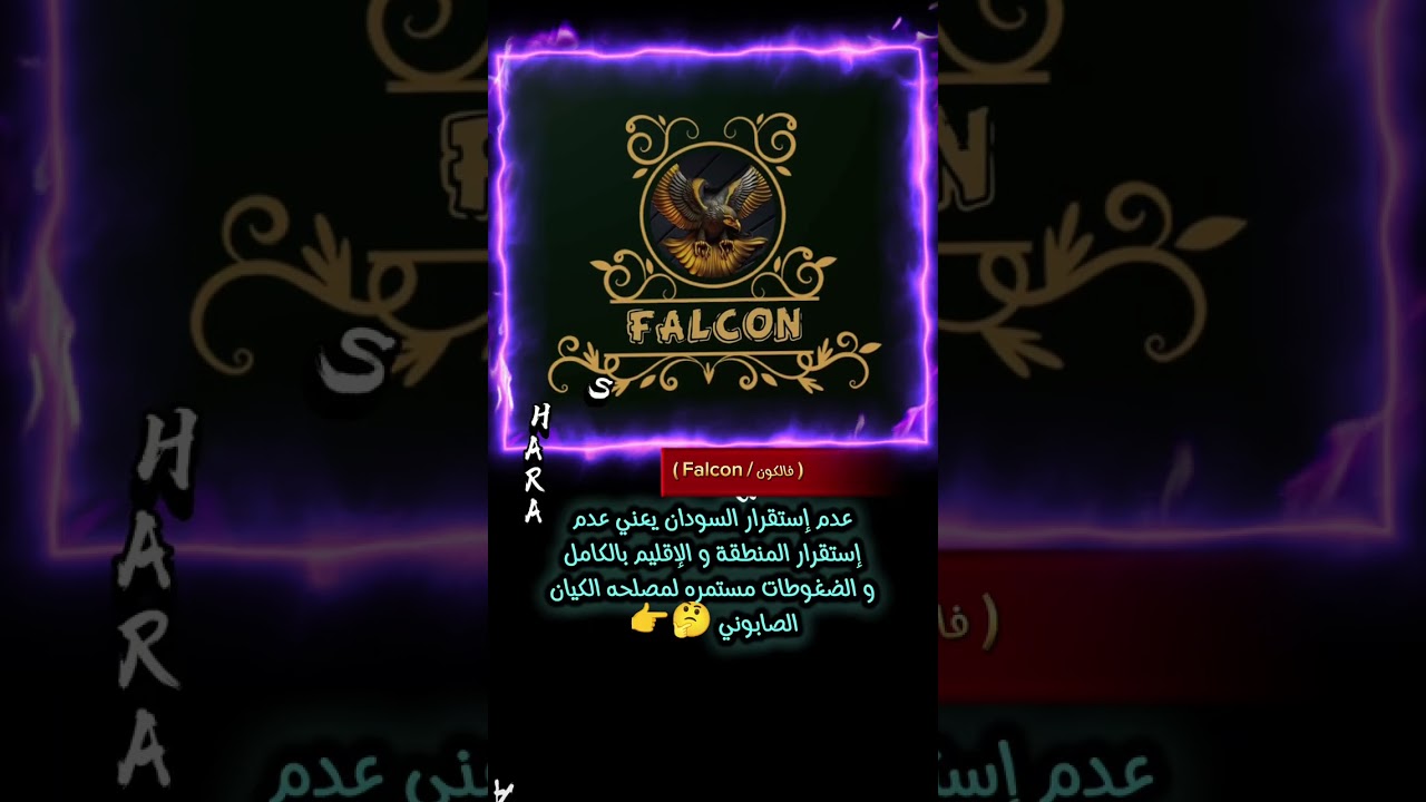 عدم إستقرار السودان يعني عدم إستقرار المنطقة و الإقليم بالكامل 👉 فالكون ✌️🇸🇩🔥