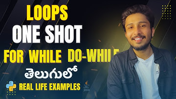 Loops Explained in Telugu | For, While, Do-While with Real-Life Examples