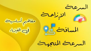 مفاهيم أساسية في الفيزياء: السرعة|السرعة المتجهة|المسافة|الإزاحة|الموقع