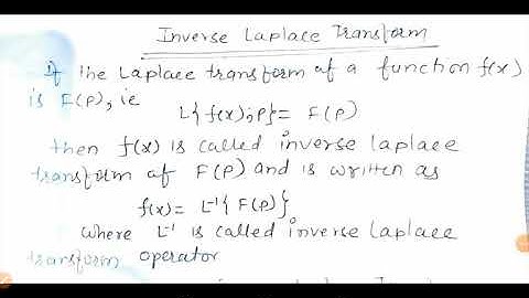 B.Tech 2nd Year 3rd Sem. AEM-1 Inverse Laplace Transform : Introduction