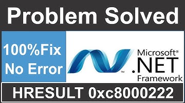 Fixed How to Fix HRESULT 0xc8000222 Error  NET Framework 4 0 While Problem Installation. Biland Sons