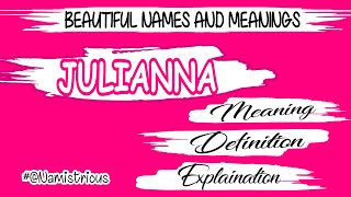 JULIANNA name meaning | JULIANNA meaning | JULIANNA name and meanings | JULIANNA means‎