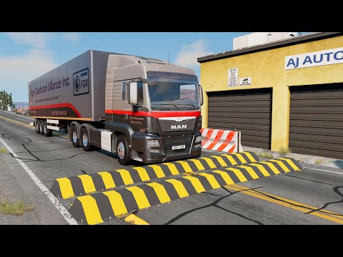 Trucks vs Speed Bumps – BeamNG.Drive (Long Video SPECIAL)