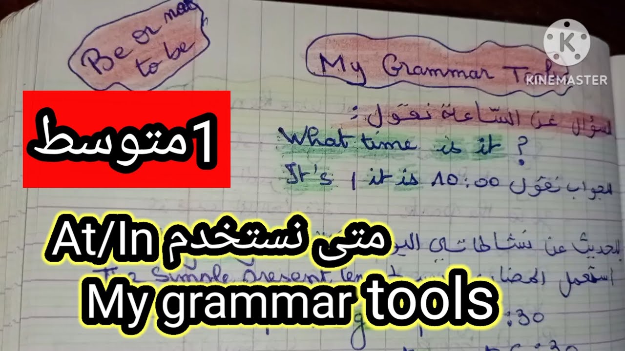 دروس grammar الإنجليزية الاولى متوسط الفصل الثانيIn/At prepositions of time