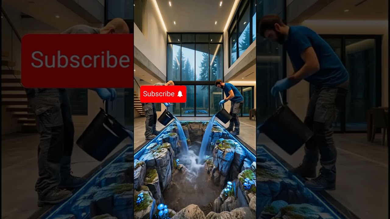 Mesmerizing 3D Canyon River Floor Illusion 😱🌊 