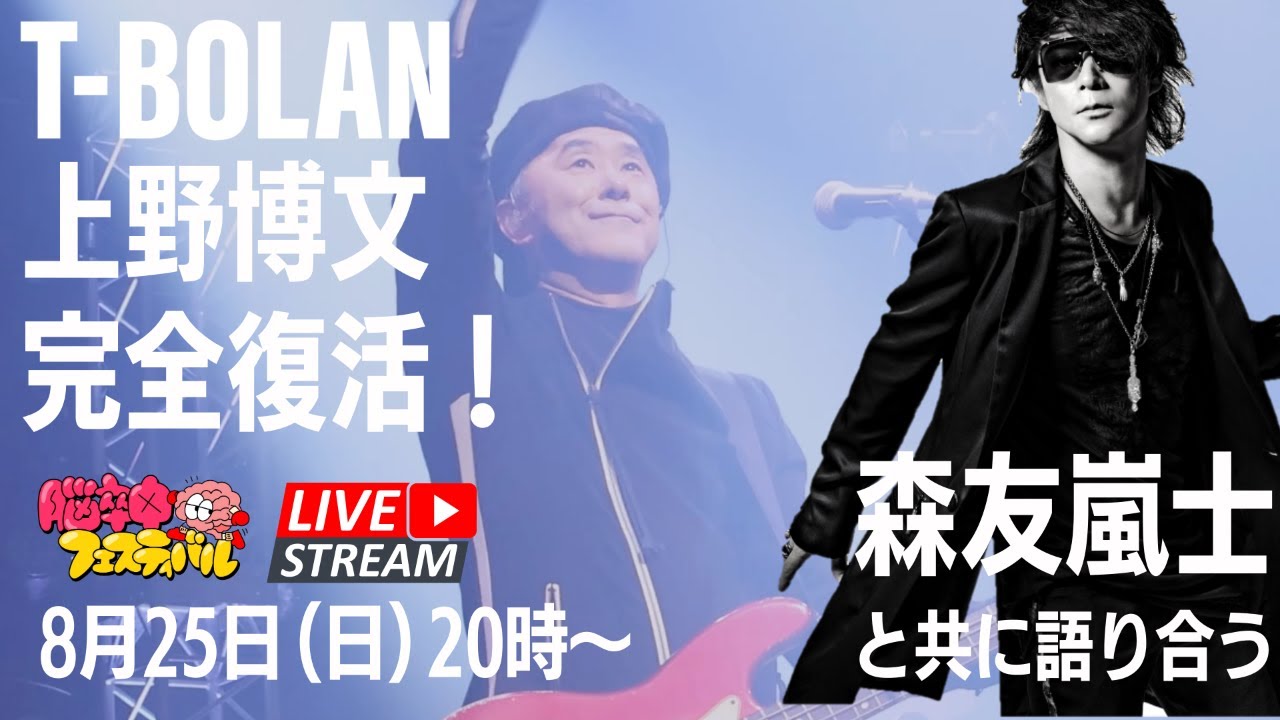T-BOLAN上野博文】復活を森友嵐士とライブトーク！ - YouTube