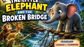 🐘 The Little Elephant and the Broken Bridge | Friendship & Courage | Moral Story for Kids