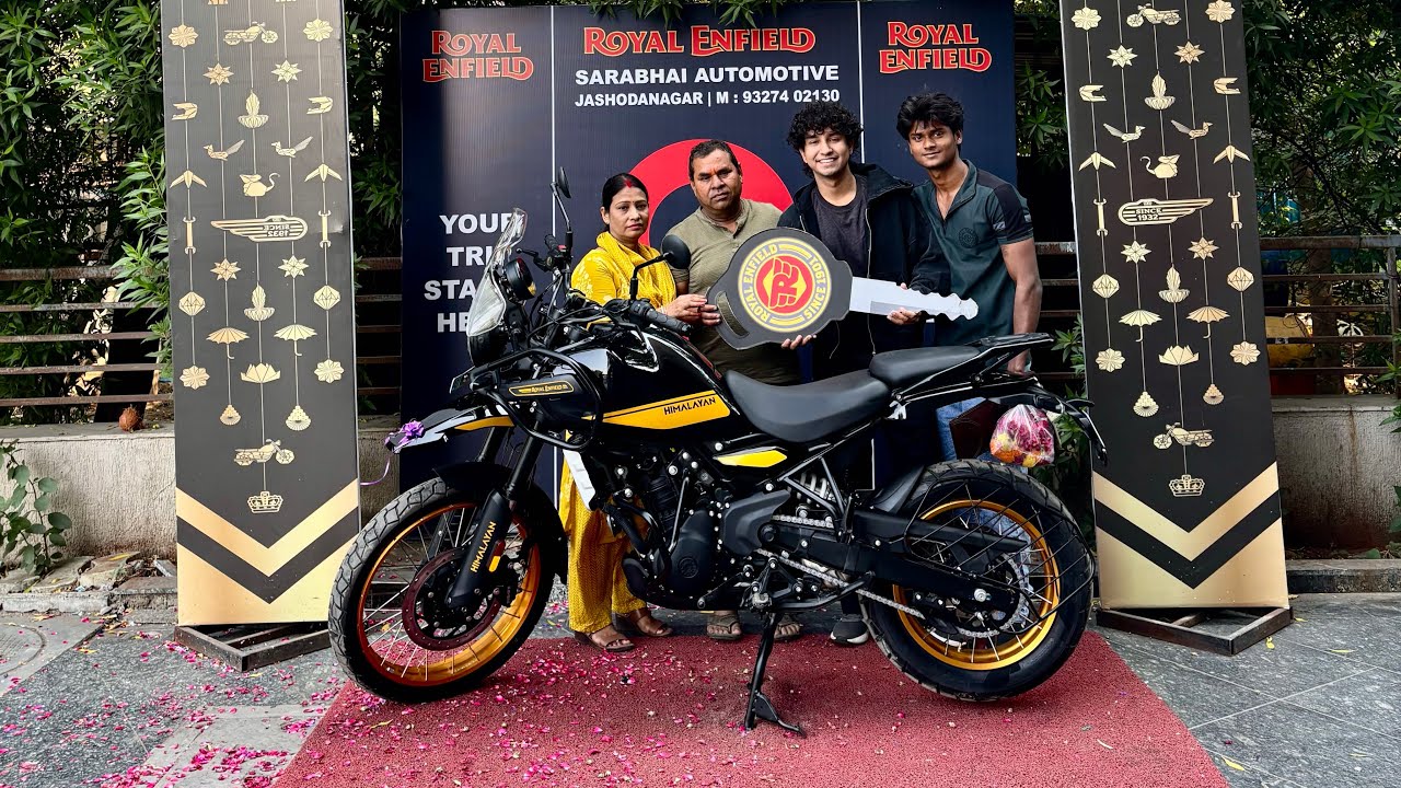 Finally Taking Delivery Of My New Himalayan 450 Hanle Black ❤️🥳 | Vlogs By Uv 