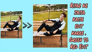 Riyaz ke jaisa edit kaise kare|| Lightroom edits|| Green to Red Edit|| Red Background Edit screenshot 4