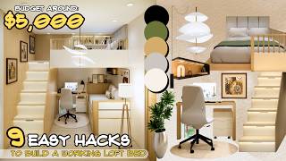 9 Easy Hacks To Build A Working Loft Bed In Any Small Room