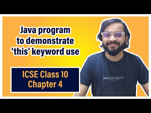 Java program using 'this' keyword | ICSE Class 10 | Arth Vahaluwala