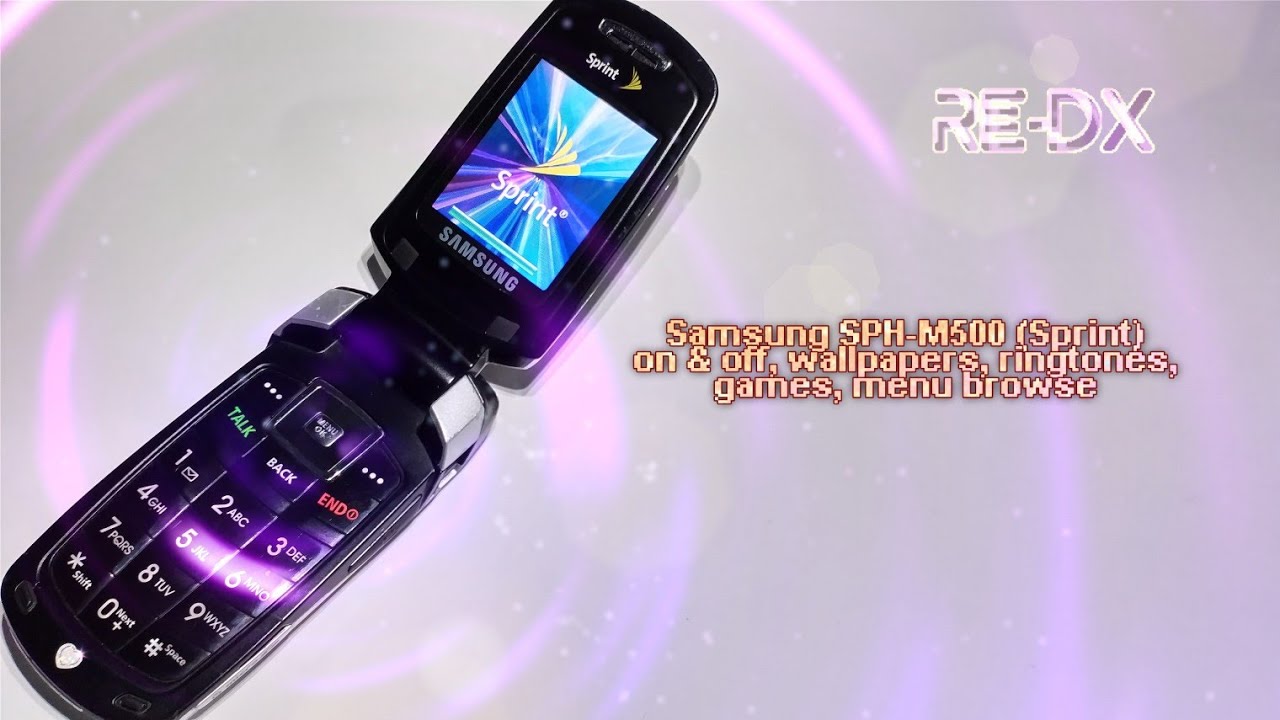 RE-DX: Samsung SPH-M500 (Sprint) on & off, wallpapers, ringtones, games, menu browse