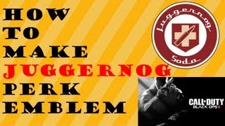Black ops 2: How to make juggernog perk emblem