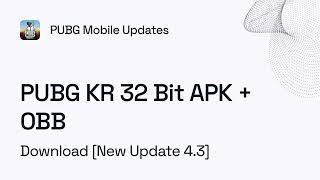 Pubg Kr 32 Bit Apk Obb Download New Update 4.3 Latest Version 2026 Working & Safe
