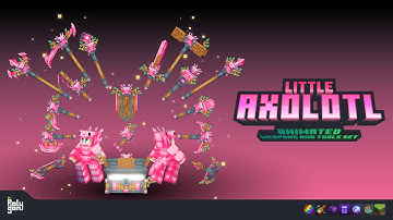 Polygony - Little Axolotl Animated Weapons and Tools Set (Showcase)