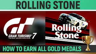Gran Turismo 7 - All Rolling Stone Mission Challenges 🏆 How to Earn Gold Guide   Reward Cars