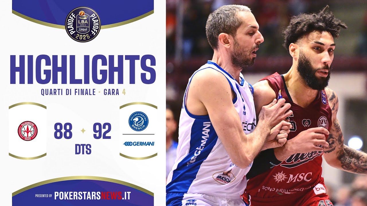 Pallacanestro Trieste – Germani Brescia | PokerstarsNews Highlights | QF | Gara-4