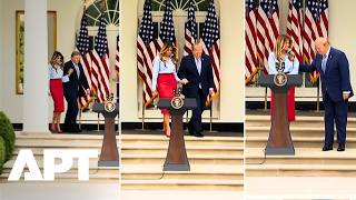 WATCH: Trump Clings to Melania, Put on United Front Amid Natalie Harp Controversy | APT