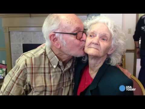 73 years after birth, son kisses mom for first time