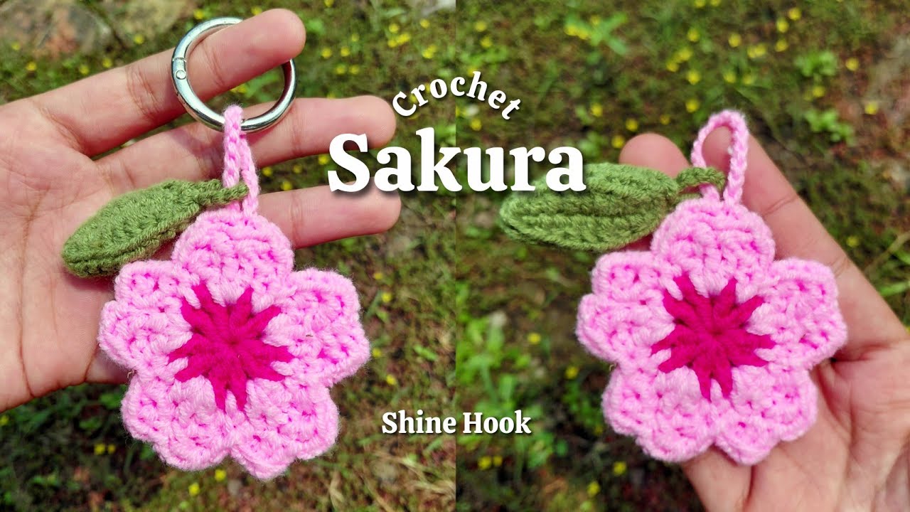 How to Crochet Sakura 🌸 | Cherry Blossom Keychain Crochet