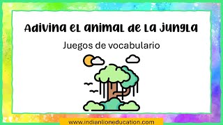 Adivina el animal de la jungla - juego ELE español screenshot 3