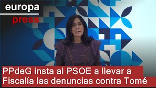 Prado (PPdeG) insta al PSOE a llevar a Fiscalía las denuncias contra Tomé