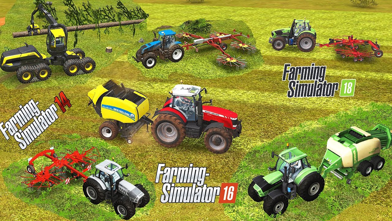 FS14 v FS16 v FS18. Gameplay. 3 in 1. Timelapse. - YouTube