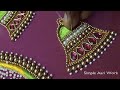 Jhumka  aari work blouse design\simple aari work for beginners